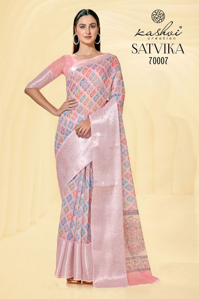 Satvika By Kashvi Printed Sarees Catalog
